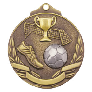 Football-Soccer Two Tone Gold Medal